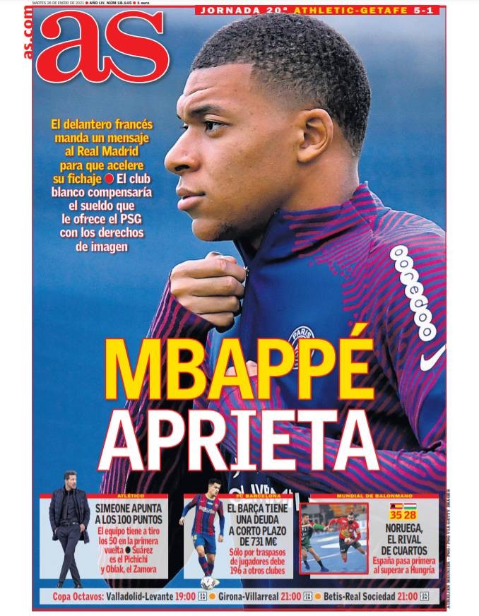 别抱太大希望？记者：姆巴佩今晚对阵曼城大概率替补